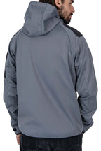 Softshelljacke mit Kapuze in großen Größen in Anthrazit