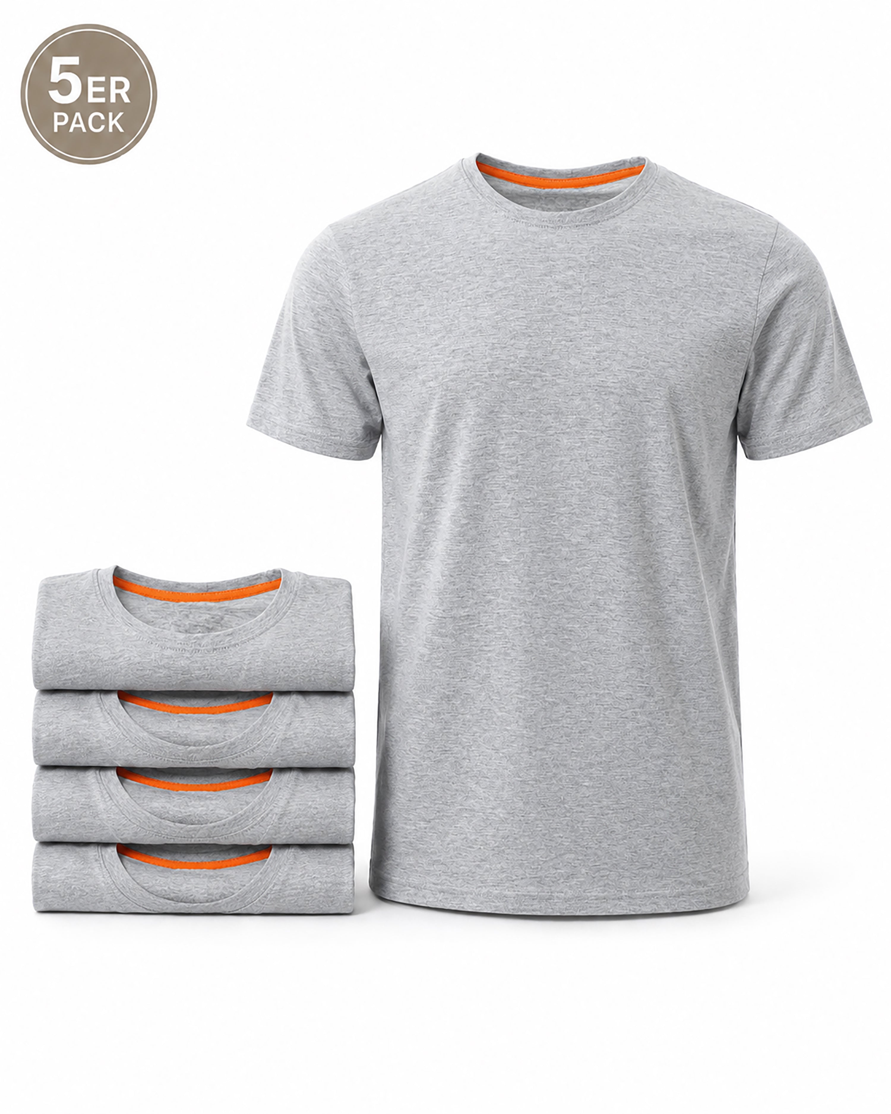 Herren T-Shirt 5er Pack Baumwolle – Sunset