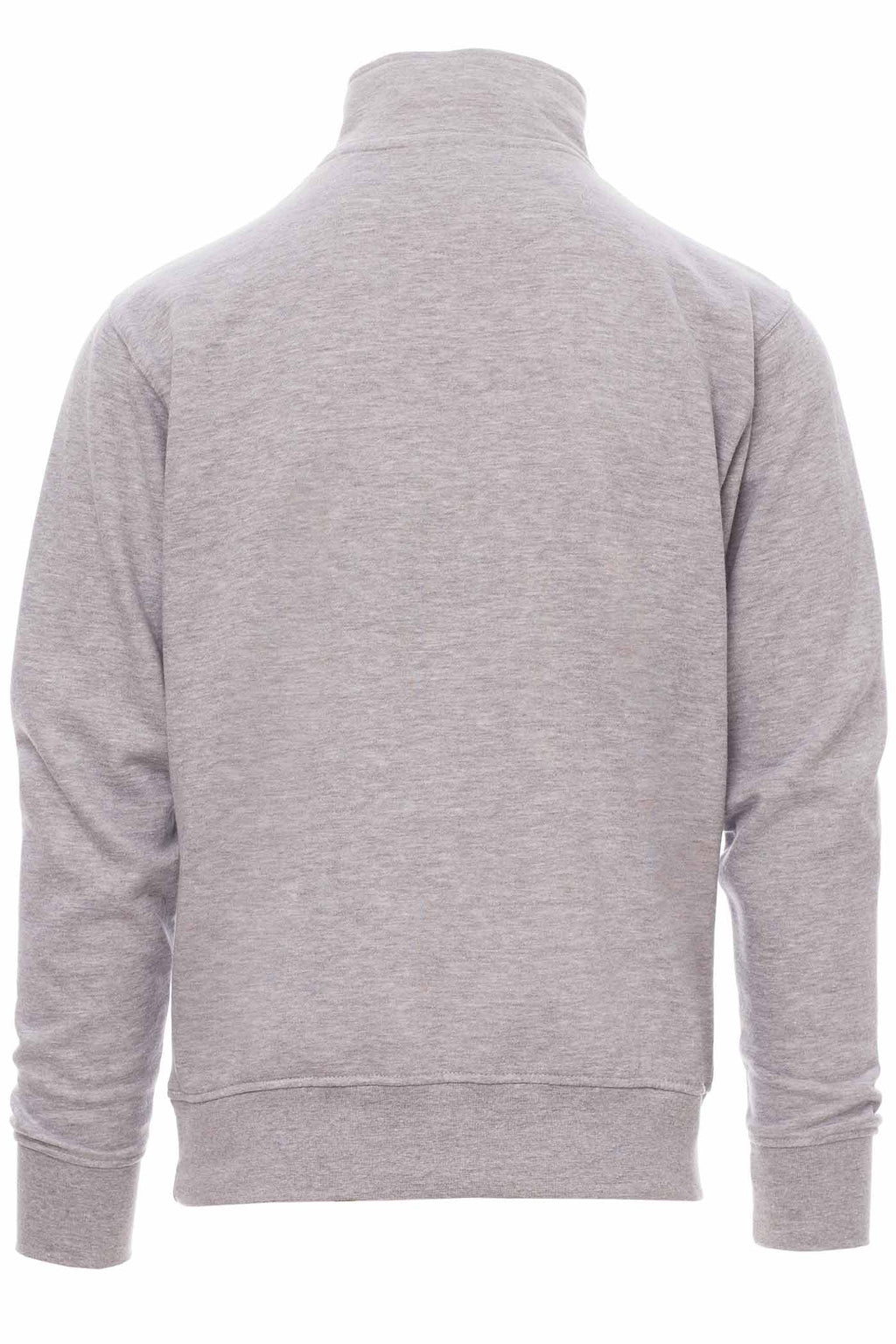 Herren Quarterzip Pullover mit Feinripp in Grau meliert