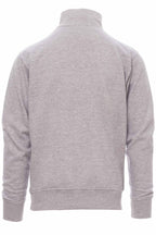 Herren Quarterzip Pullover mit Feinripp in Grau meliert
