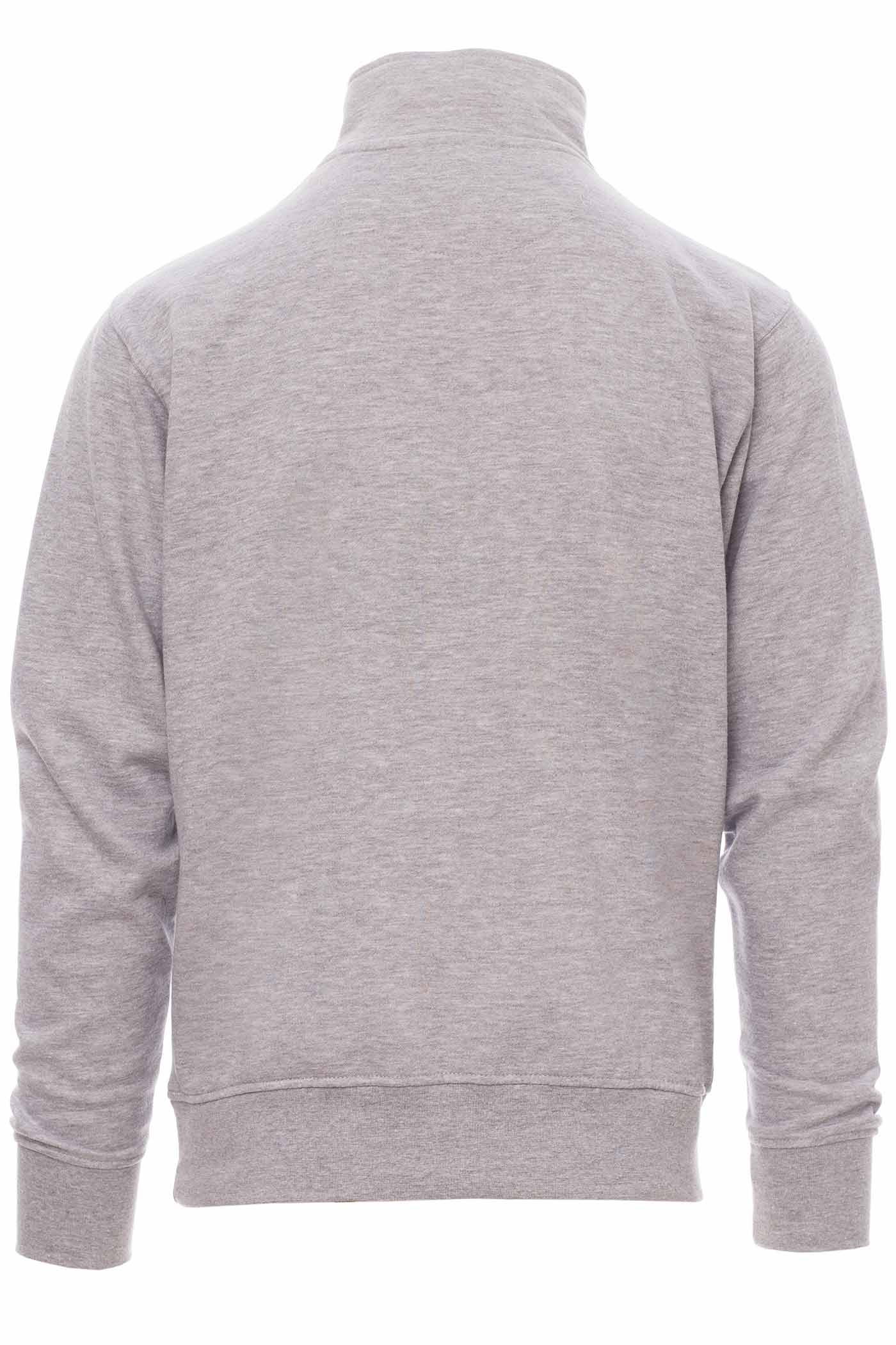 Herren Quarterzip Pullover mit Feinripp in Grau meliert