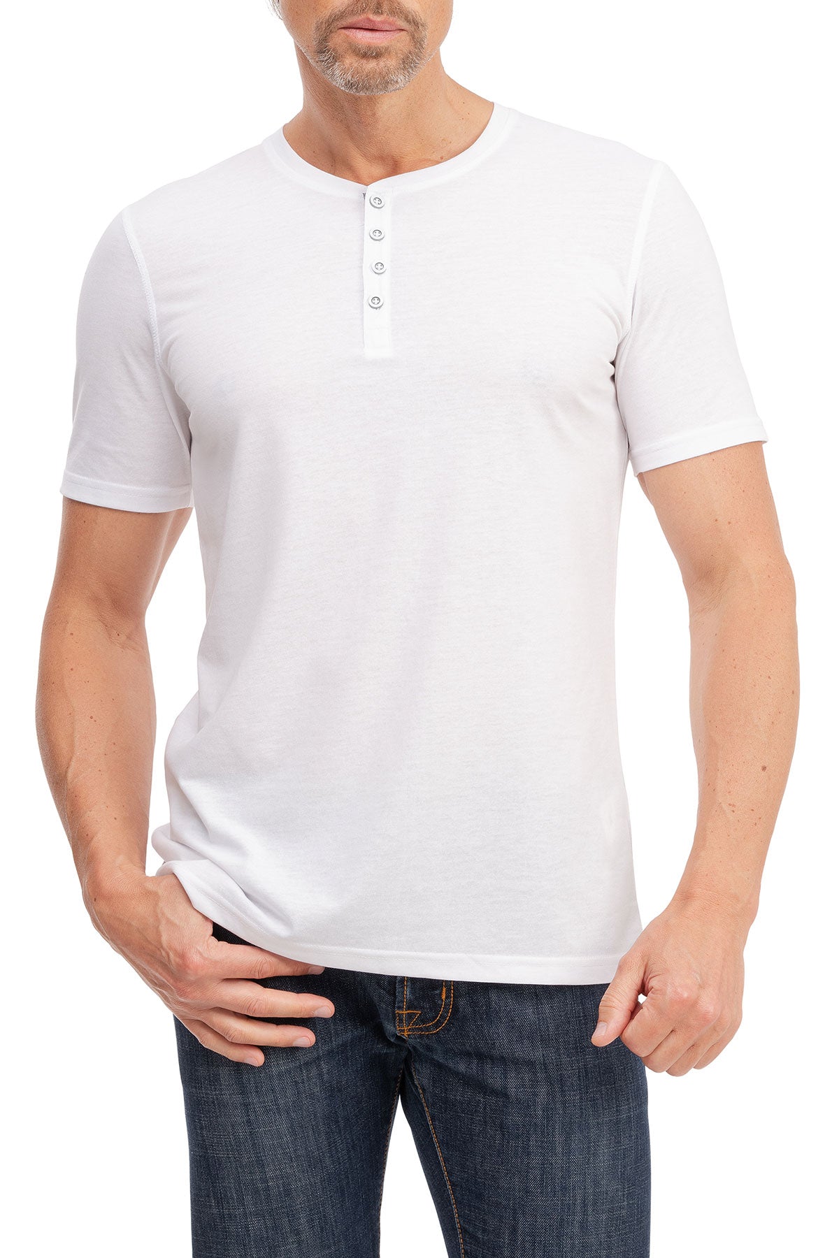 Herren T-Shirt mit Knopfleiste