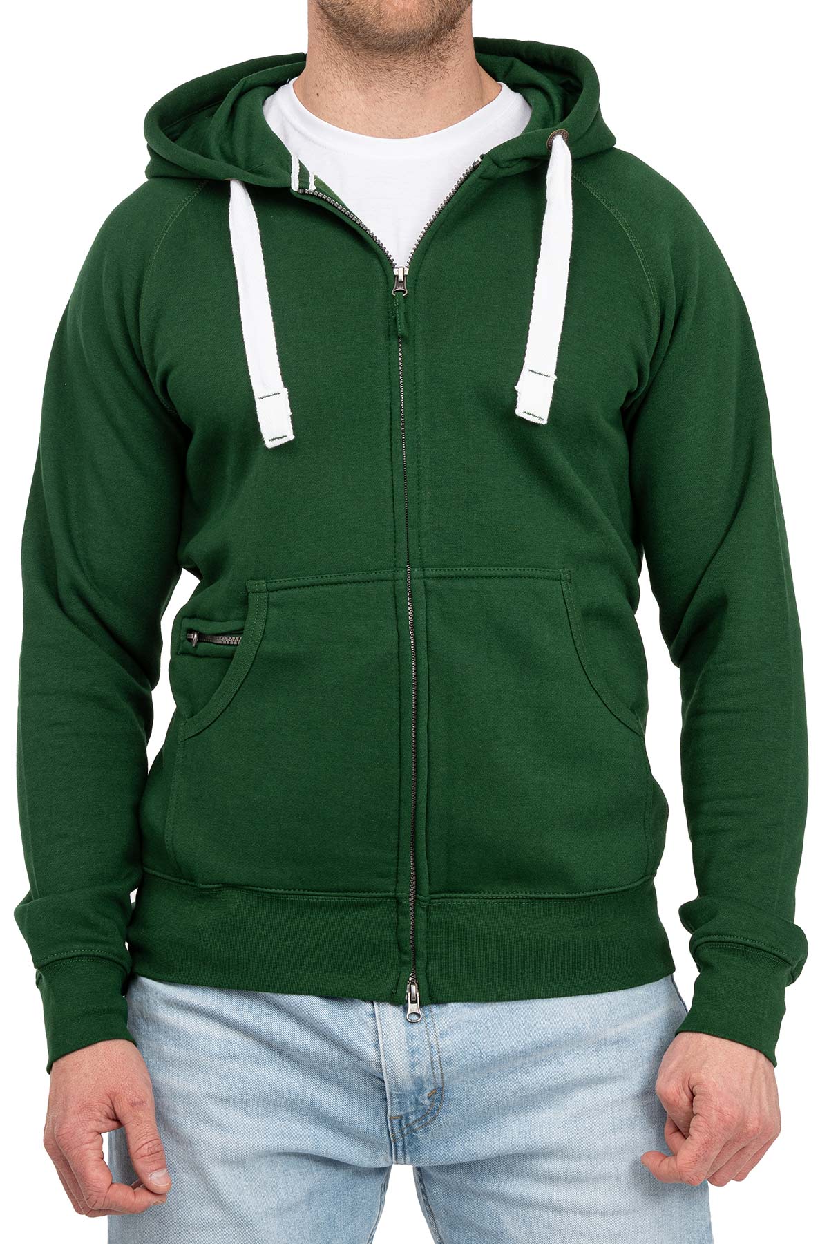 Herren Sweatjacke in großen Größen in Grün