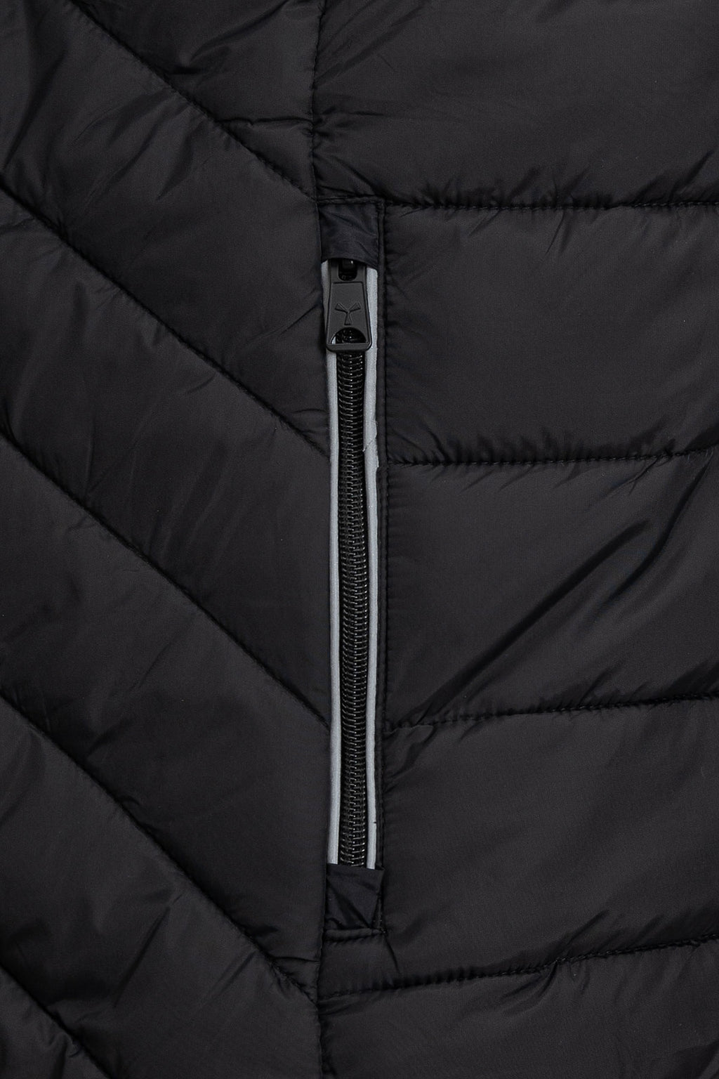 Herren Jacke Steppjacke mit Reißverschlusstaschen in Schwarz