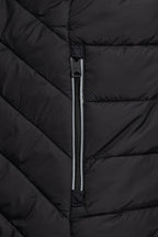 Herren Jacke Steppjacke mit Reißverschlusstaschen in Schwarz