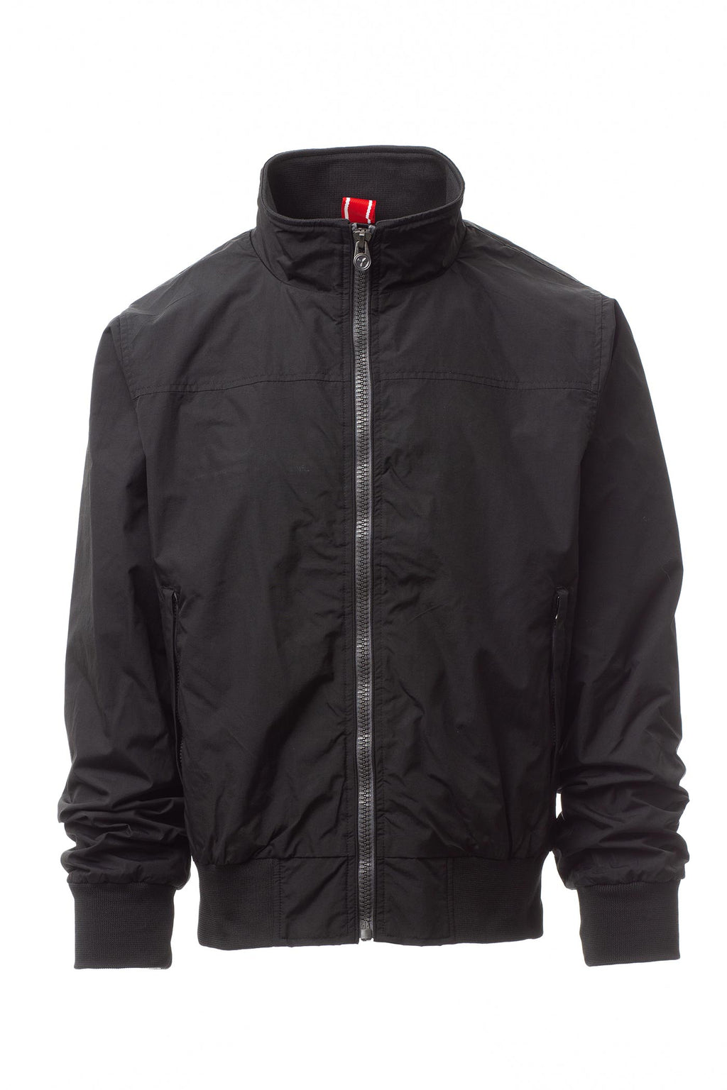 Herren Jacke mit Reißverschlusstaschen Windbreaker in Schwarz
