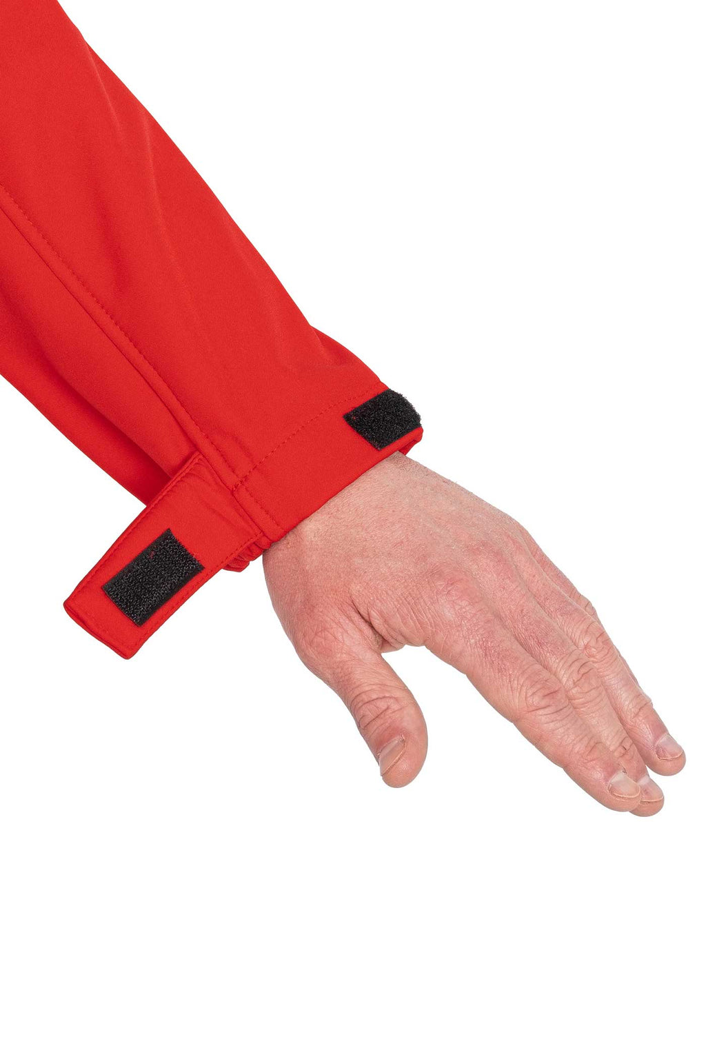 Herren Softshelljacke Armbuendchen mit Klettverschluss in Rot