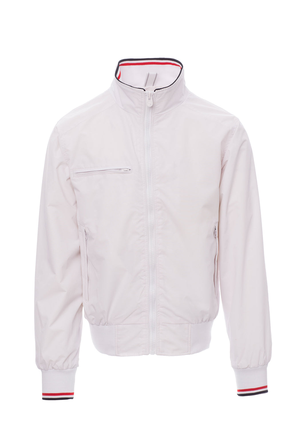 guenstiger Windbreaker in grossen Groessen in Weiss
