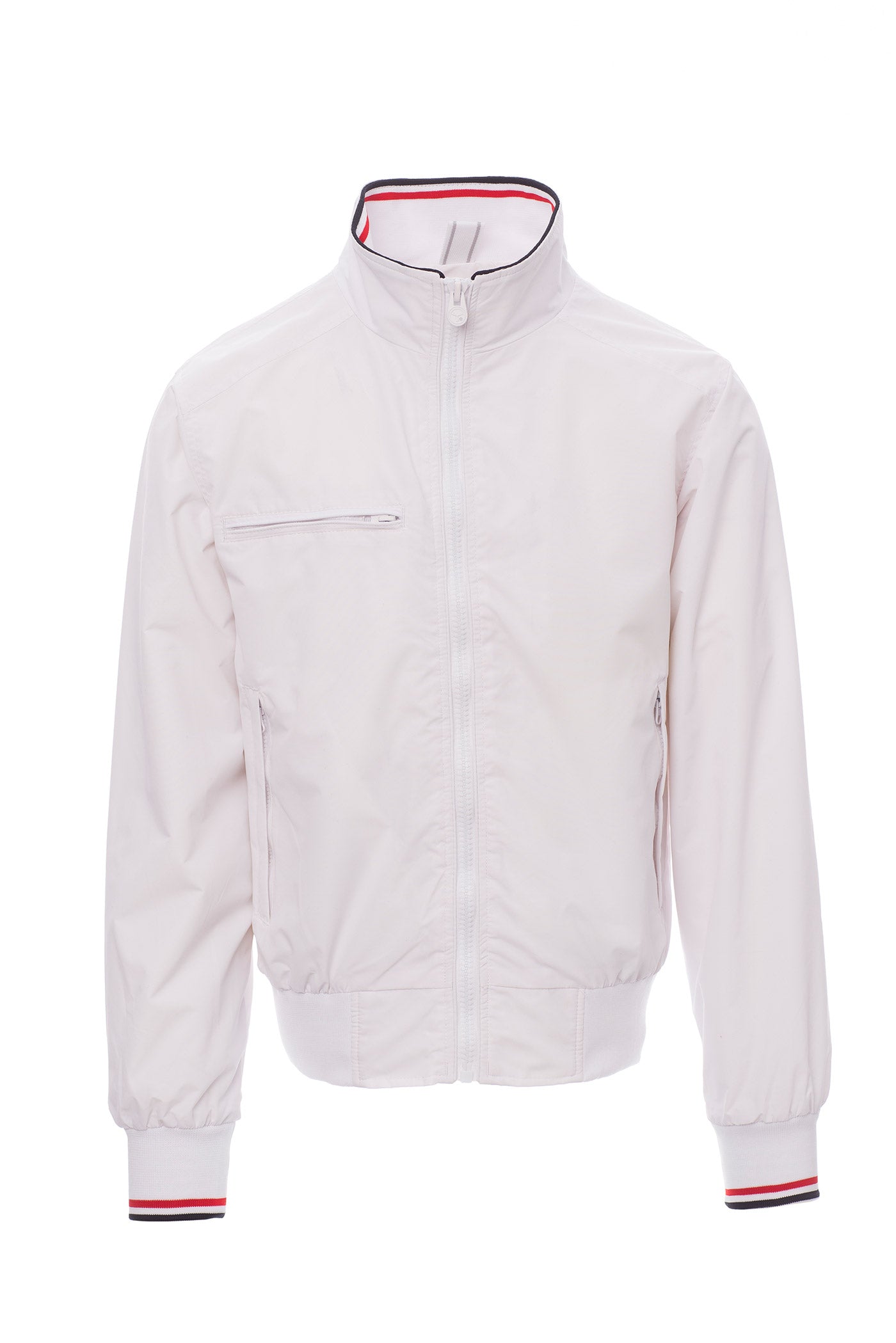 guenstiger Windbreaker in grossen Groessen in Weiss