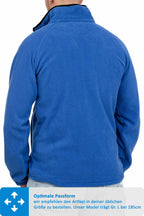 Jacke aus Fleece Rueckseite mit Stehkragen in Blau