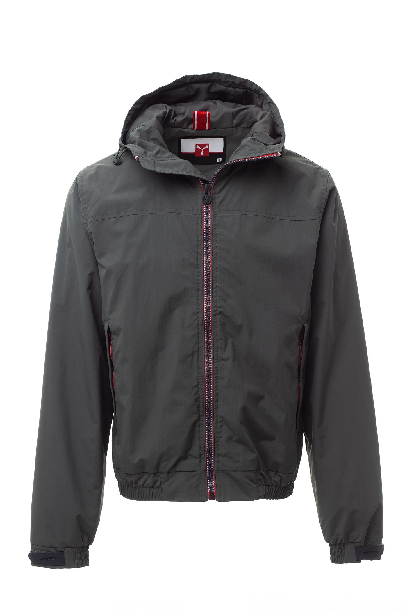 Herren Jacke mit Seitentaschen und fester Kapuze wasserdicht in Anthrazit