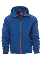 Herren Jacke mit Seitentaschen und fester Kapuze wasserdicht in Blau