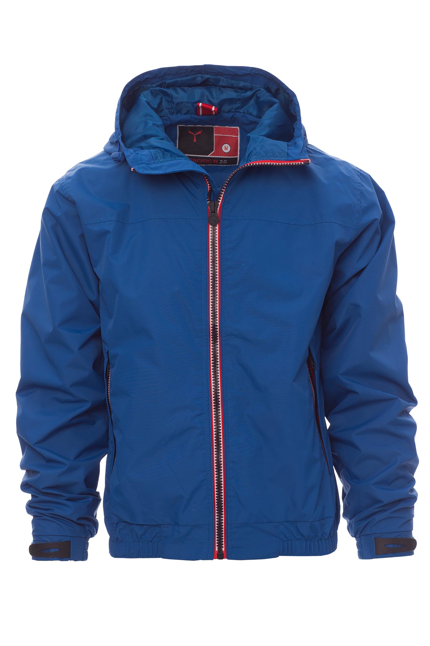 Herren Jacke mit Seitentaschen und fester Kapuze wasserdicht in Blau