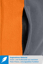 Fleecejacke für Männer mit praktischen Seitentaschen in Anthrazit