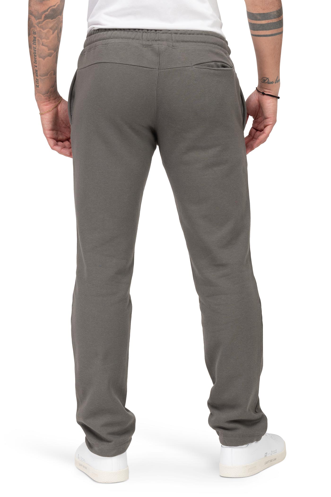 Herren Jogginghose mit Gesäßtasche und elastischem Bund in Anthrazit