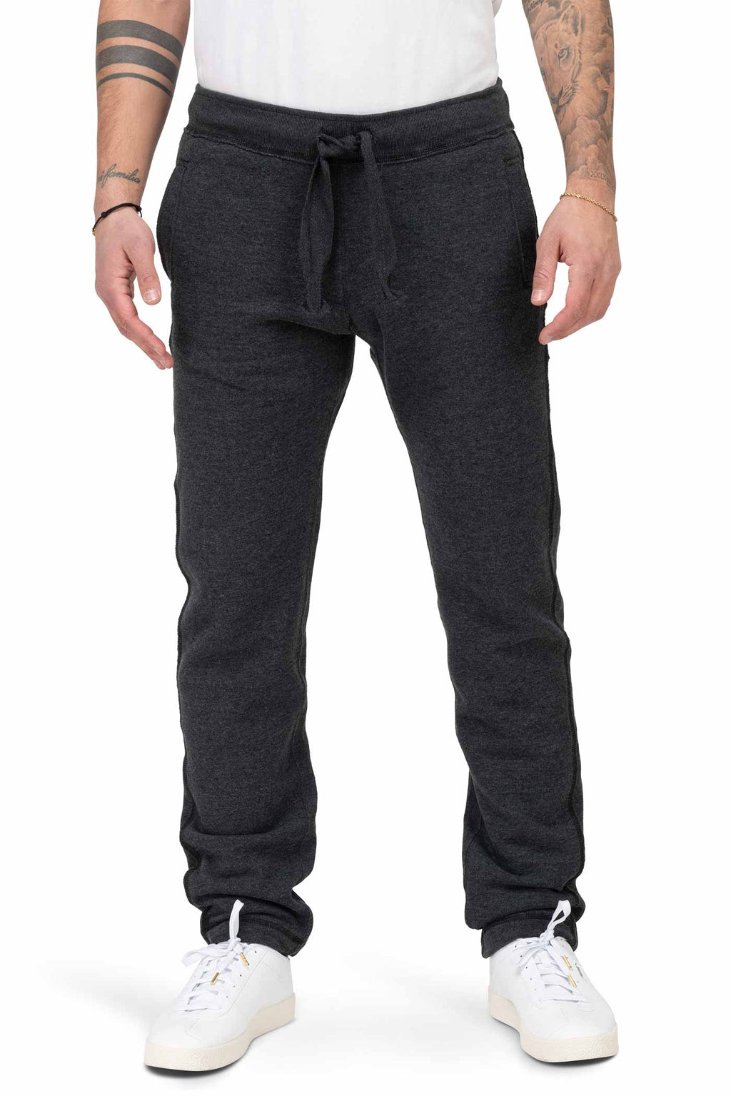 Herren Jogginghose für Männer mit elastischem Bund in Schwarz