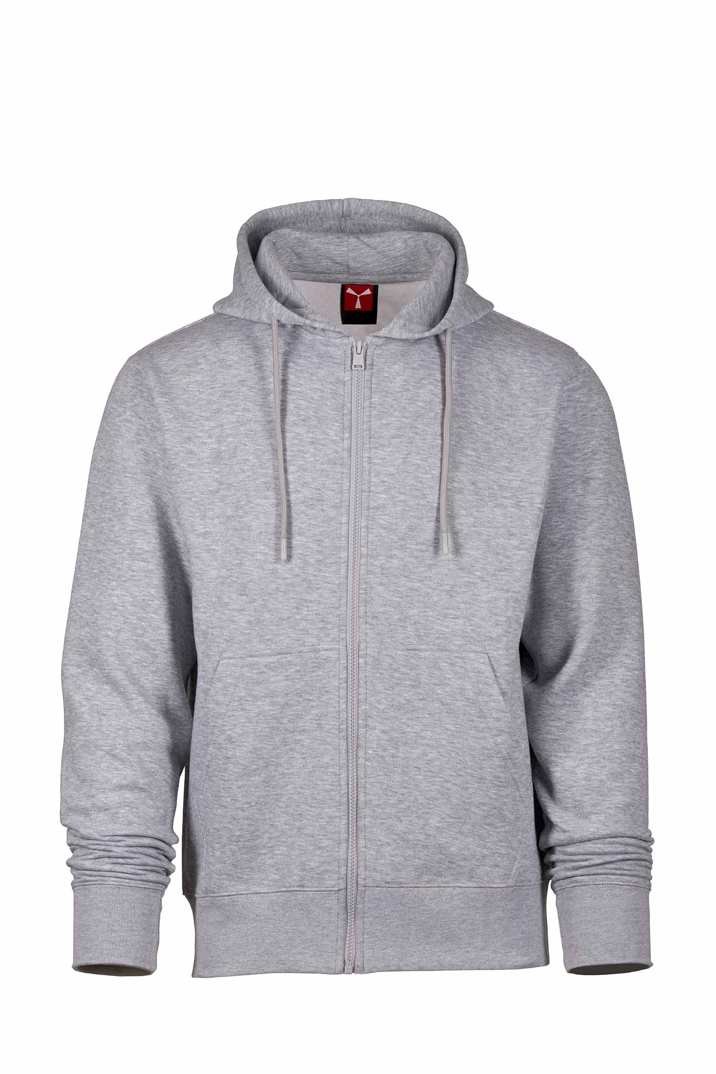 Herren Sweatjacke mit Kapuze und Seitentaschen in Grau