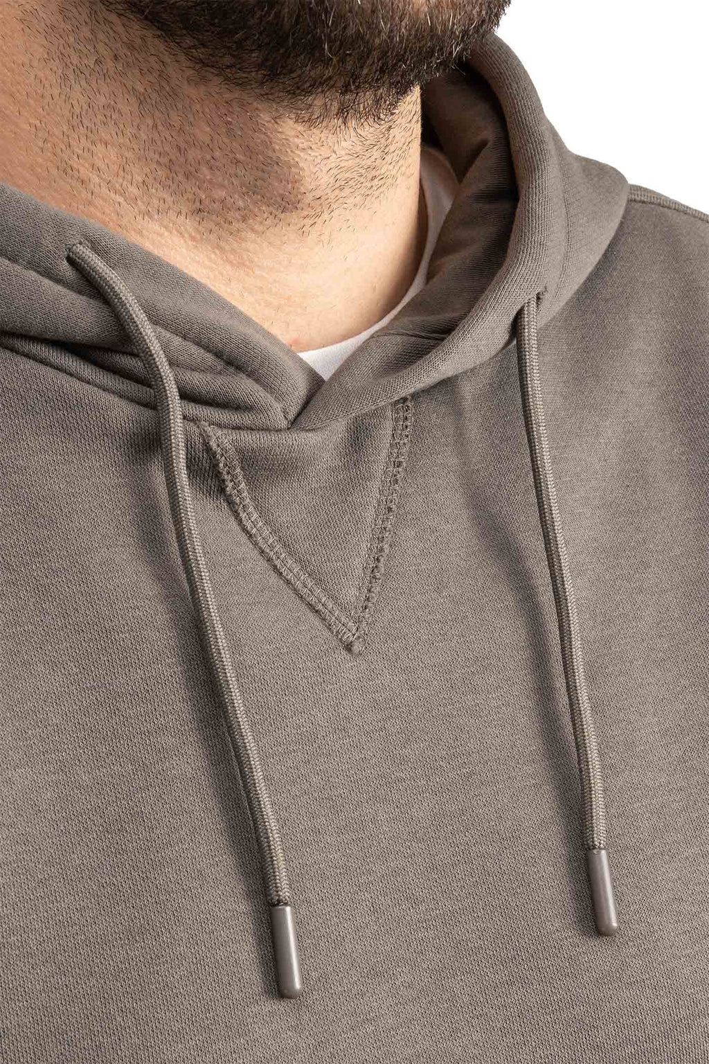 Herren Pullover mit Kapuze mit Kordelzug in Anthrazit