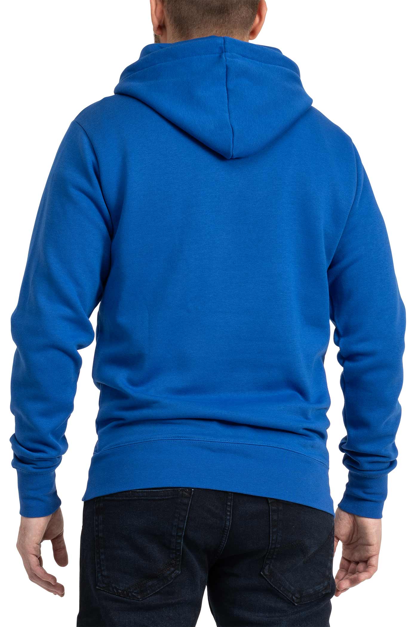 Herren Pullover Basic mit Kapuze Hoodie in Blau