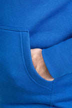 Herren Hoodie mit Einstecktasche in Blau