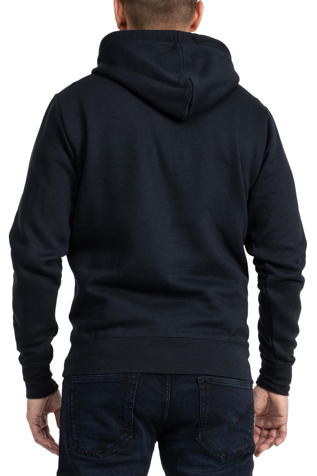 Herren Pullover Basic mit Kapuze Hoodie in Dunkelblau