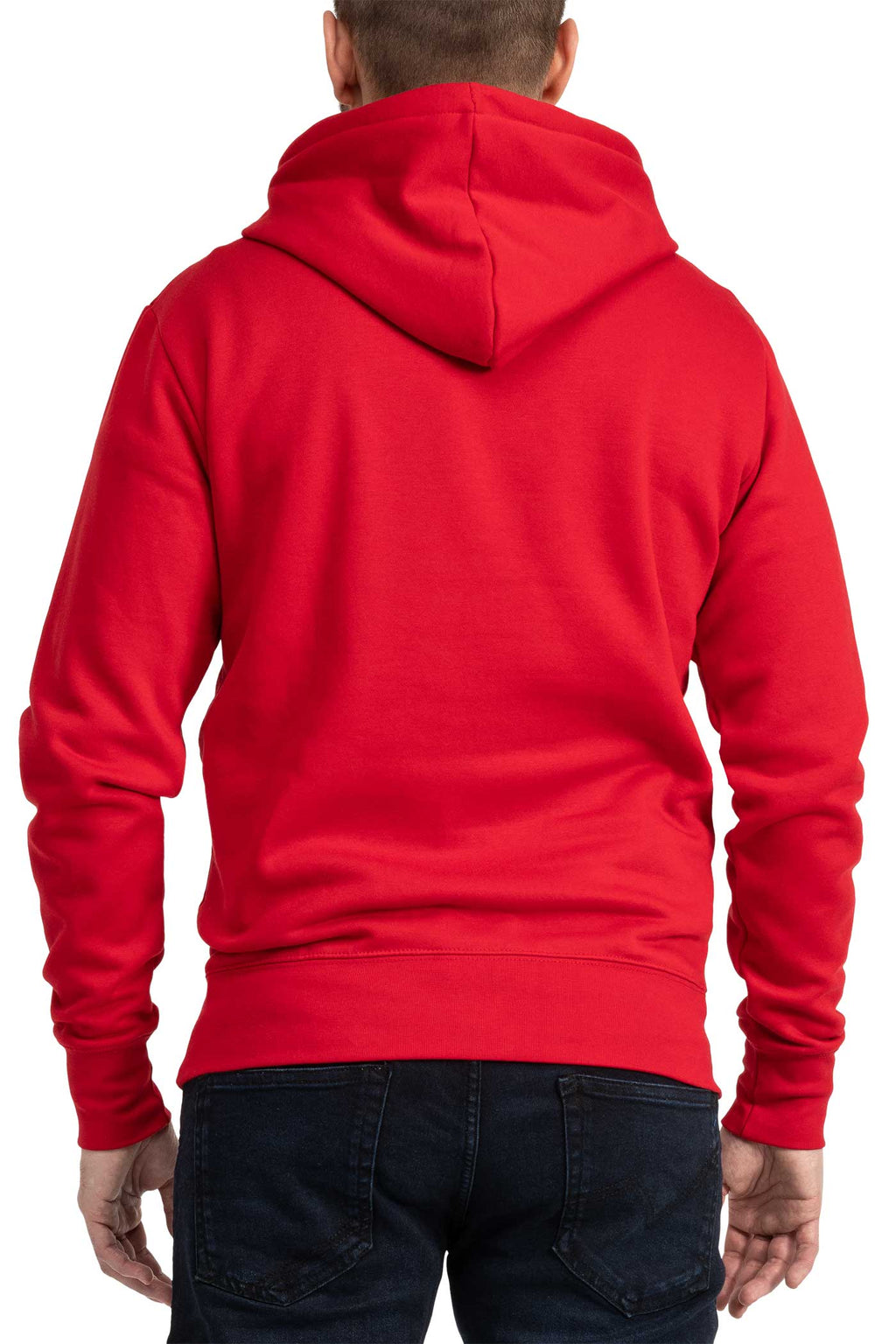 Herren Pullover Basic mit Kapuze Hoodie in Rot