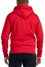 Herren Pullover Basic mit Kapuze Hoodie in Rot