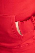 Herren Hoodie mit Einstecktasche in Rot