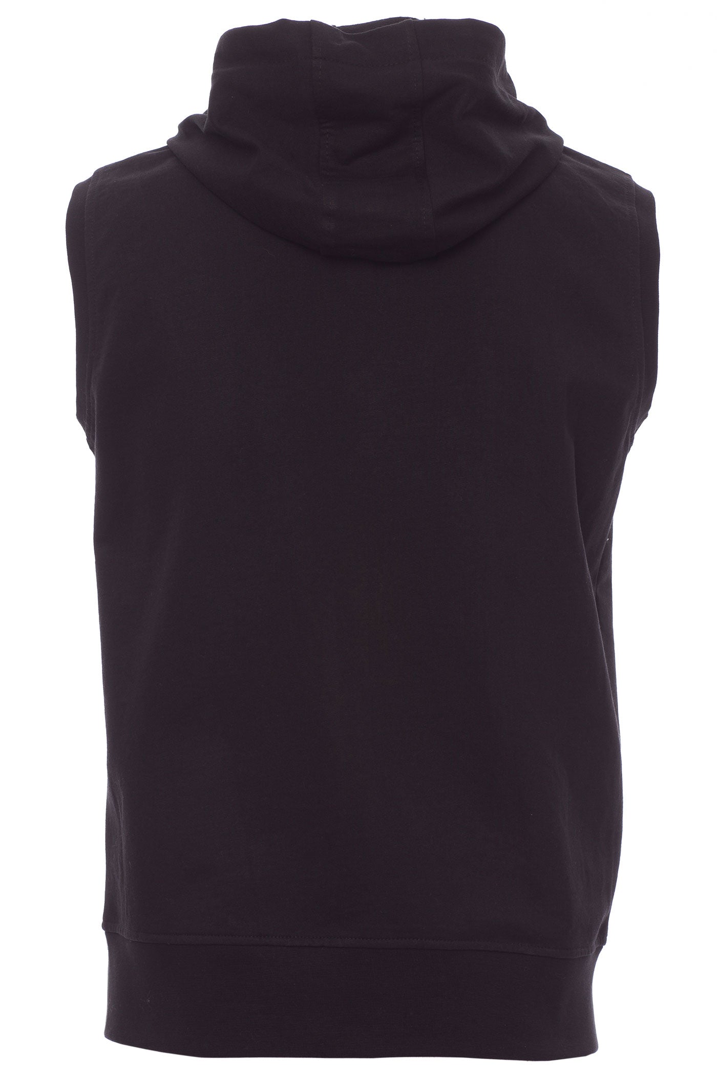 Hoodie ohne Ärmel für Gym und Sport in Schwarz