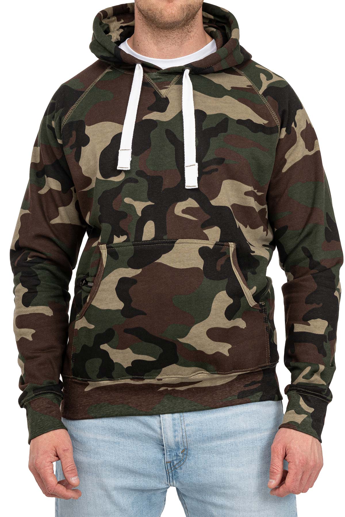 Herren Kapuzenpullover Camouflage