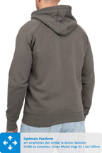 Sweatjacke Herren mit Kapuze in Anthrazit