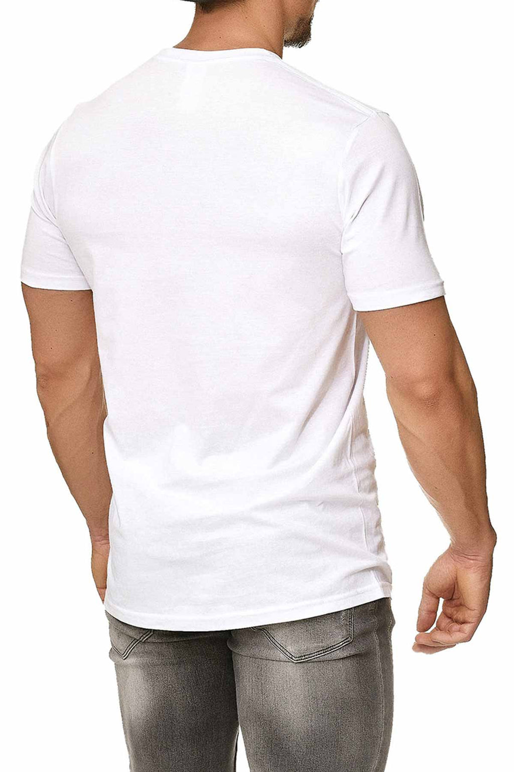 Herren Kurzarm T-Shirt Weiss