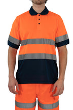 Kurzarmpoloshirt Orange