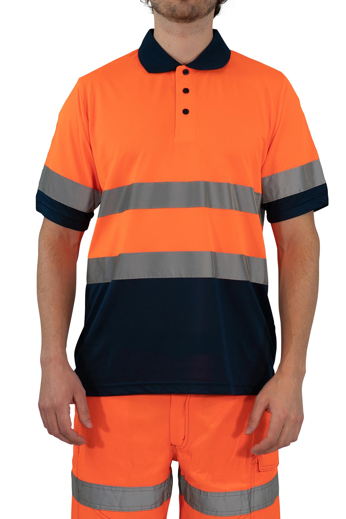 Kurzarmpoloshirt Orange