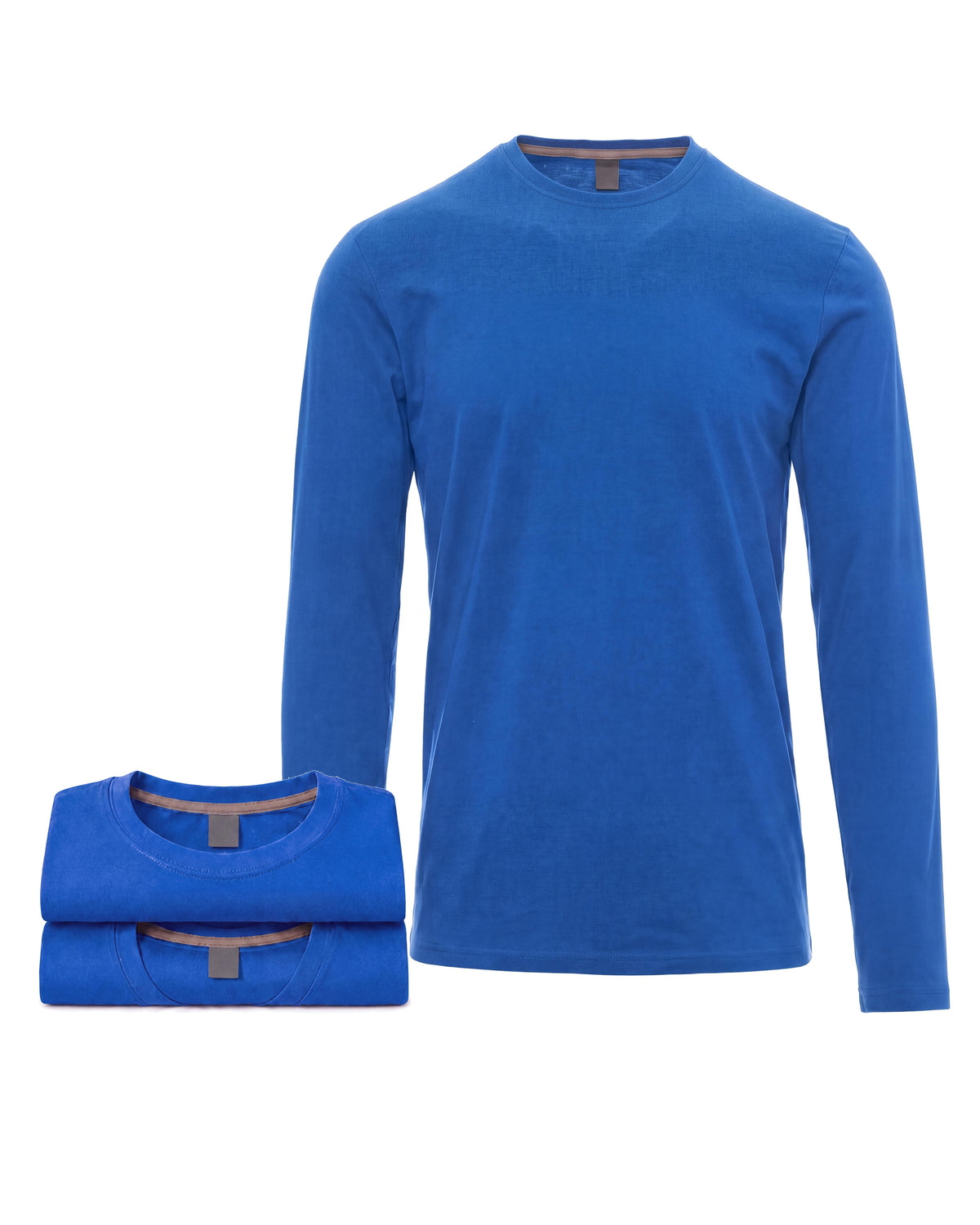Herren Langarmshirt 3er Pack Baumwolle – Pineta