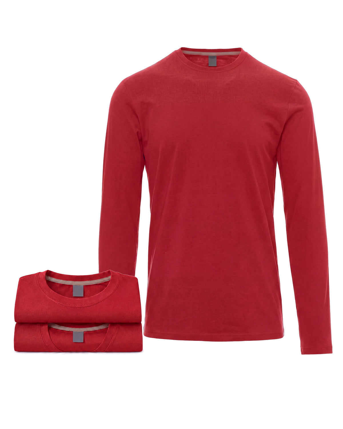 Herren Langarmshirt 3er Pack Baumwolle – Pineta