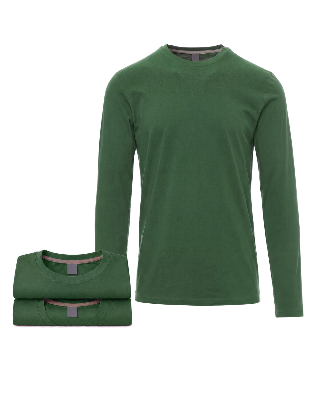 Herren Langarmshirt 3er Pack Baumwolle – Pineta