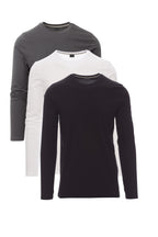 Herren 3er Pack Langarmshirts Pineta