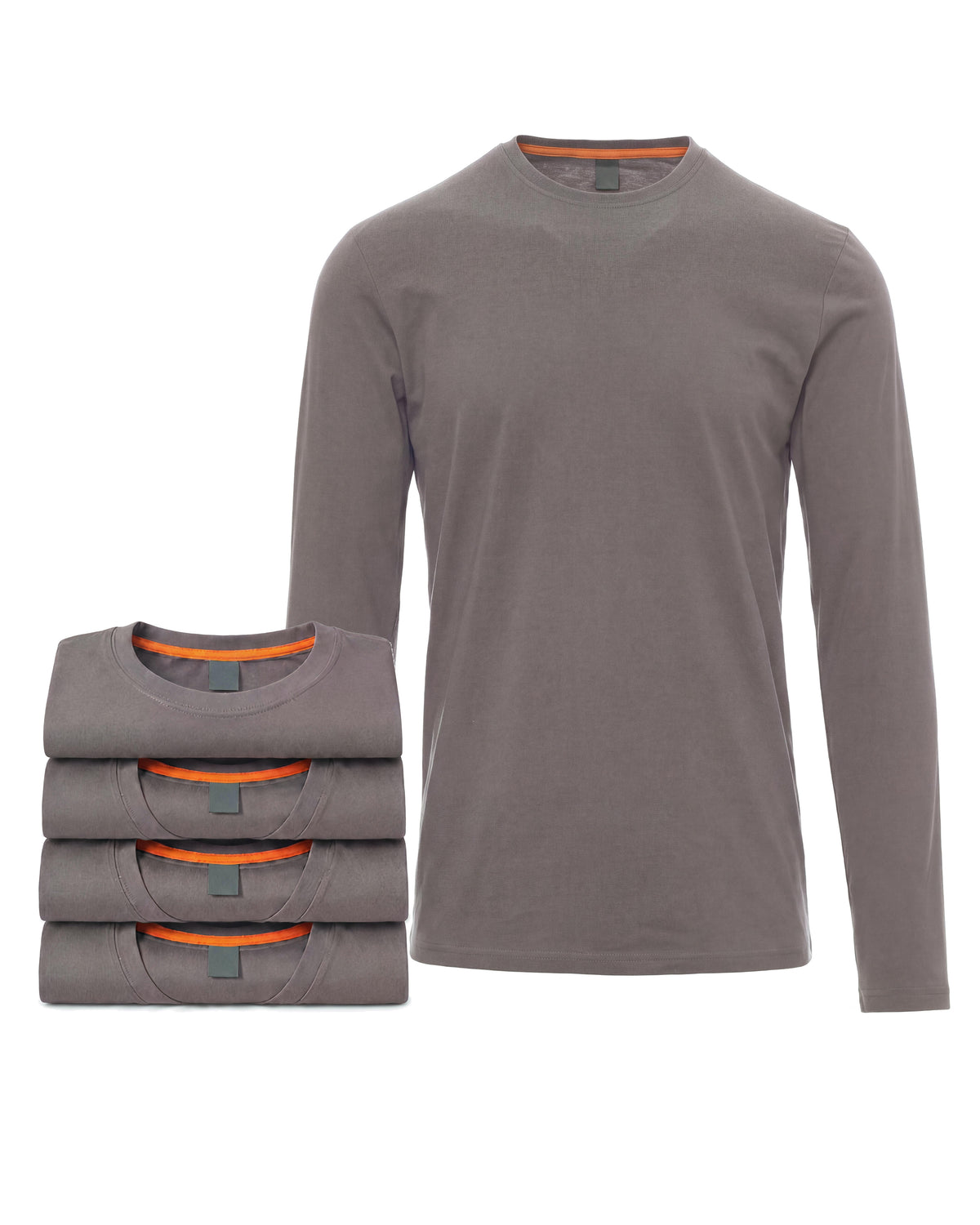 Herren Langarmshirt 5er Pack Baumwolle – Pineta