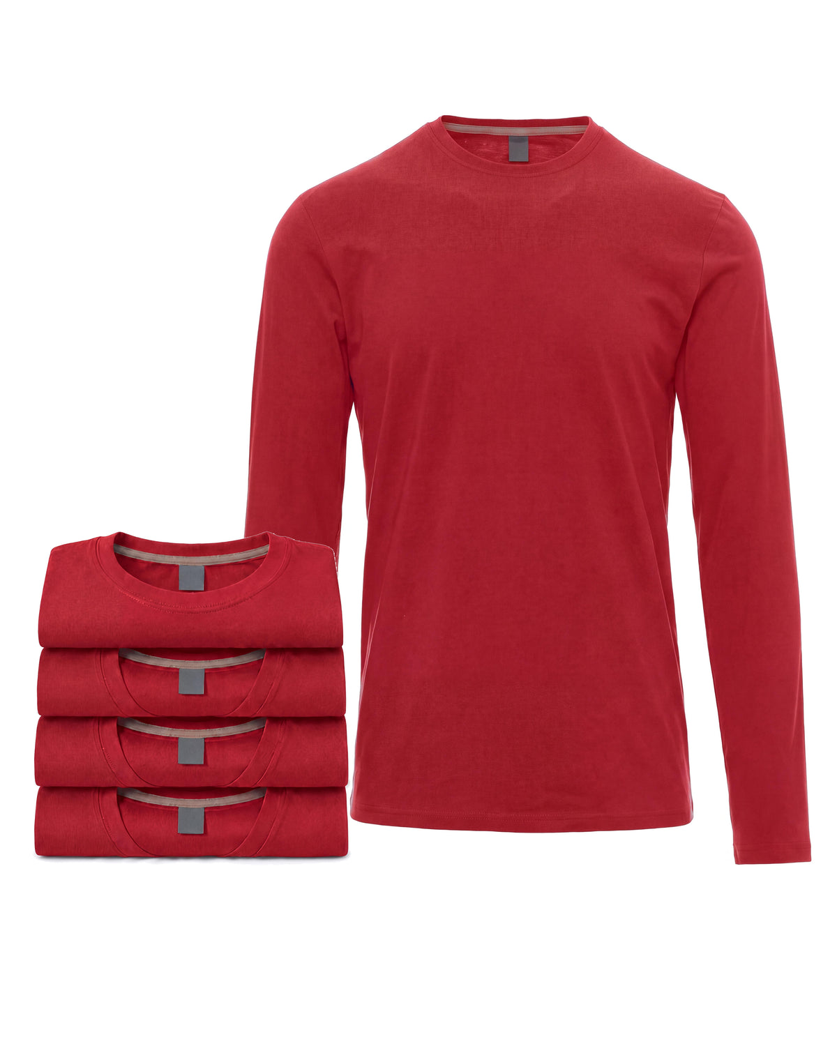 Herren Langarmshirt 5er Pack Baumwolle – Pineta