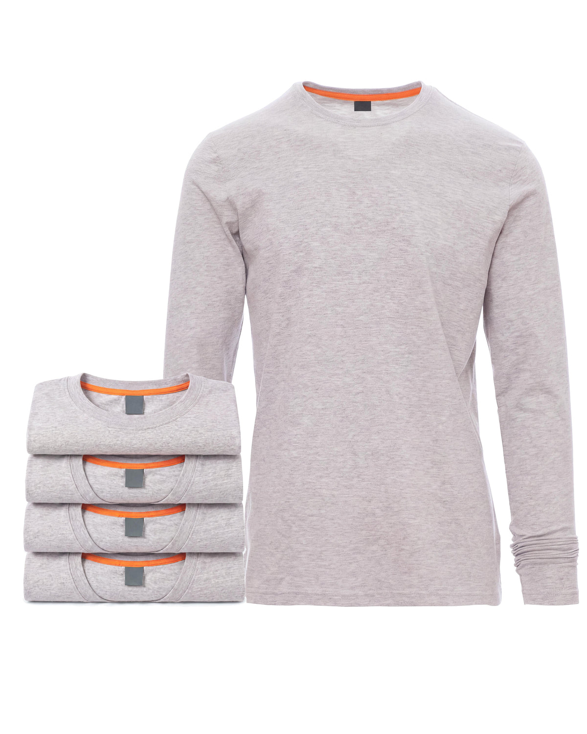 Herren Langarmshirt 5er Pack Baumwolle – Pineta