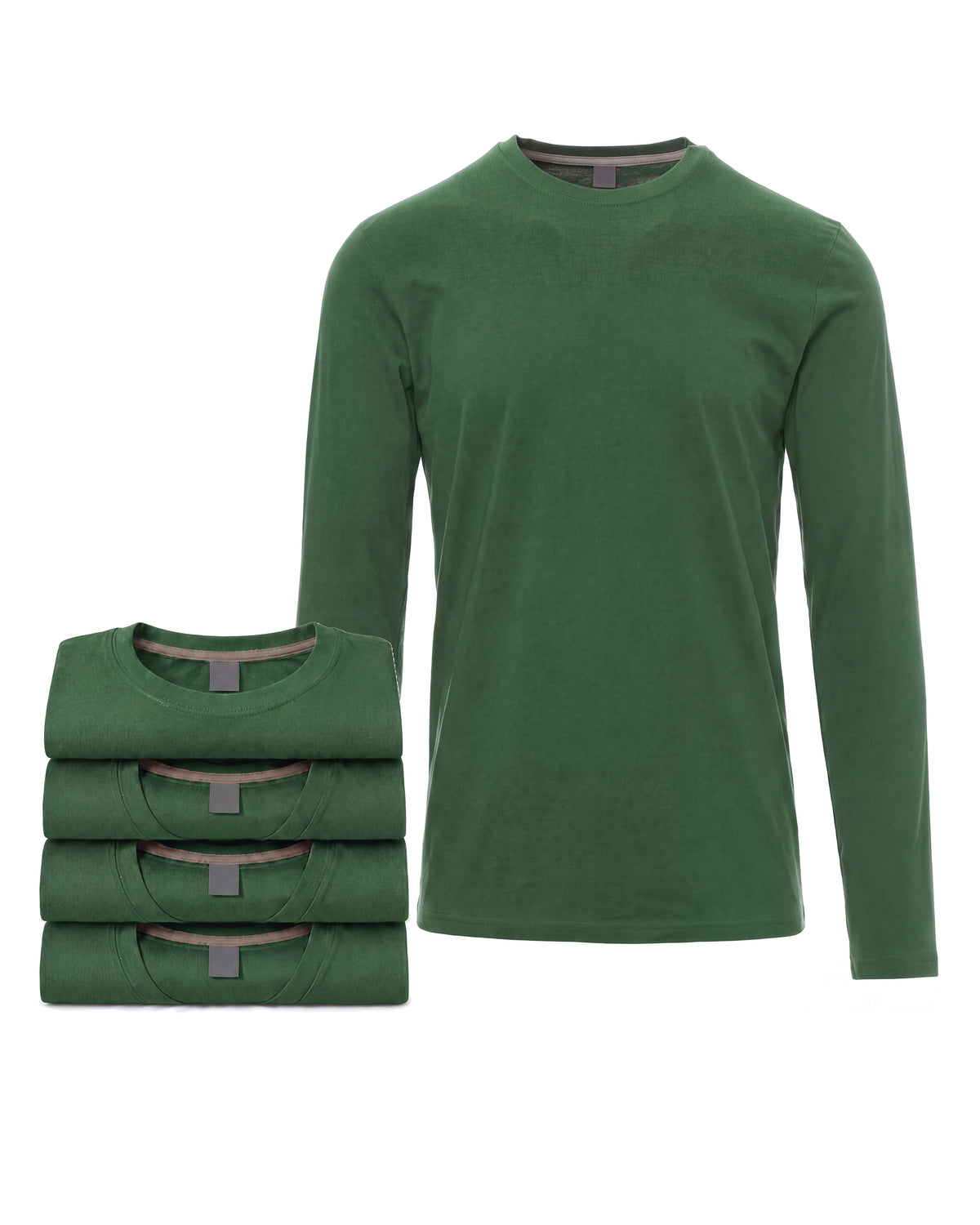 Herren Langarmshirt 5er Pack Baumwolle – Pineta