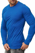 5er Pack Longsleeve fuer Maenner in Blau