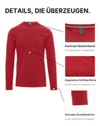 Herren Langarmshirt 3er Pack Baumwolle – Pineta