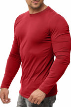 5er Pack Longsleeve fuer Maenner in Bordeaux