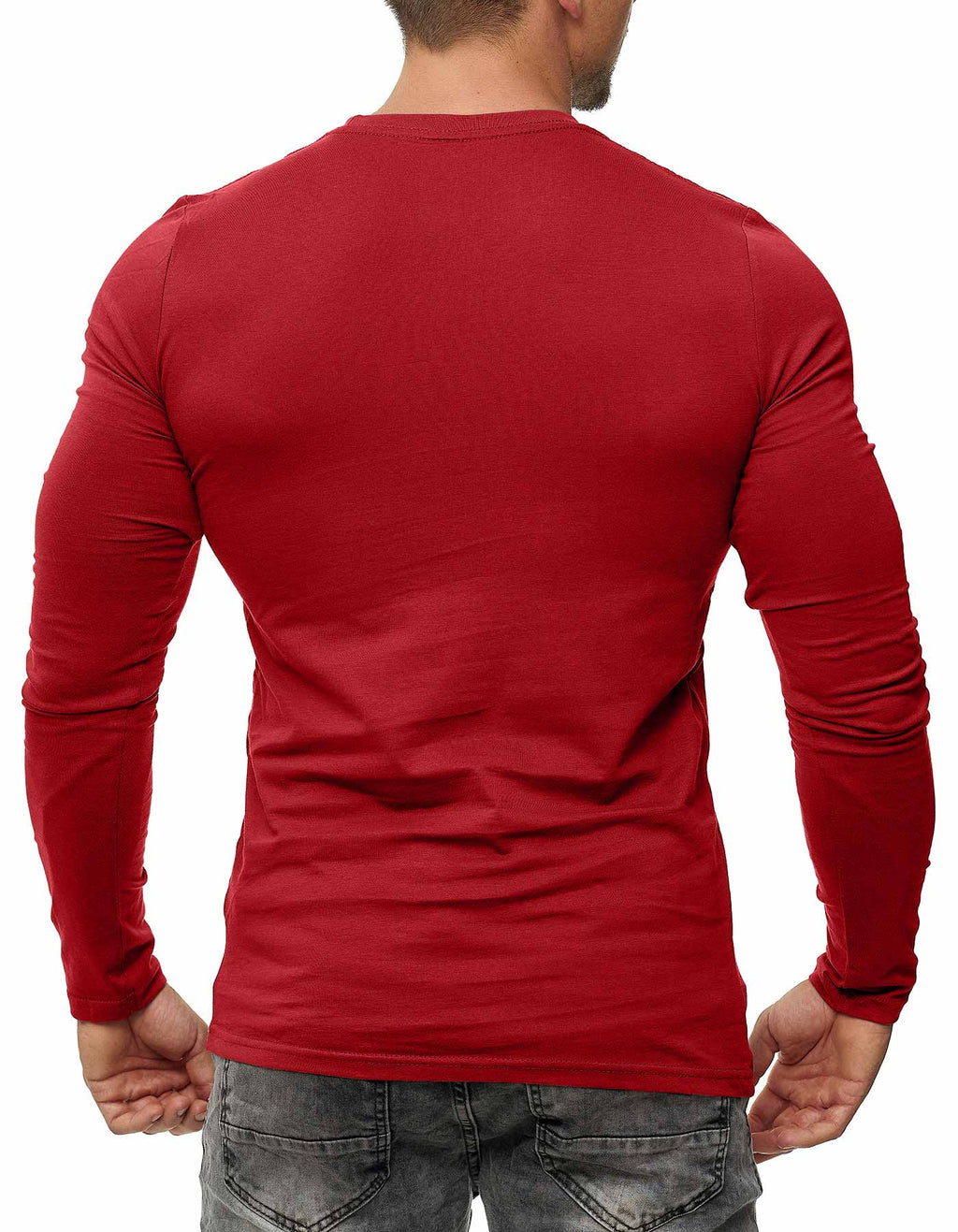 guenstiges Longsleeve T-Shirt für Herren mit hoher Qualität in Bordeaux