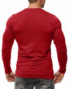 Herren Langarmshirt 100% Baumwolle Pineta