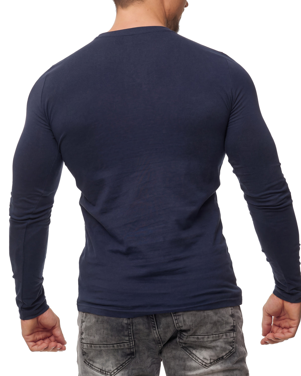 Herren Langarmshirt 3er Pack Baumwolle – Pineta