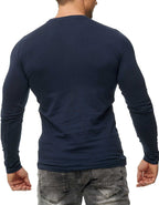 günstiges Longsleeve T-Shirt für Herren mit hoher Qualität in Dunkelblau