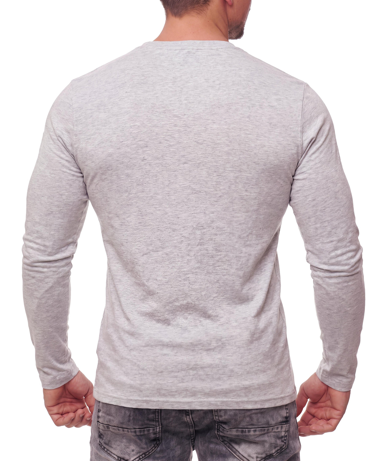 Herren Langarmshirt 3er Pack Baumwolle – Pineta